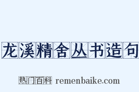 龙溪精舍丛书造句是什么意思的图片